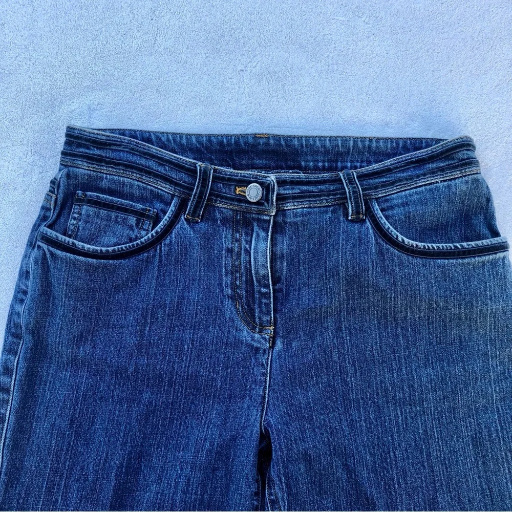 Jones New York Sport Petite Jeans Plus Size 8P Velvet Ribbon Trim Cotton - Picture 3 of 10
